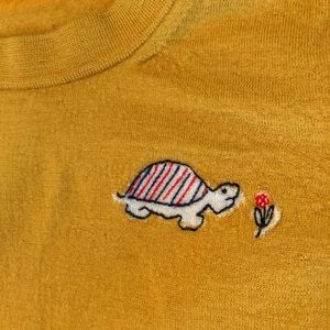 J. Crew Sweater with Precious Turtle Detail